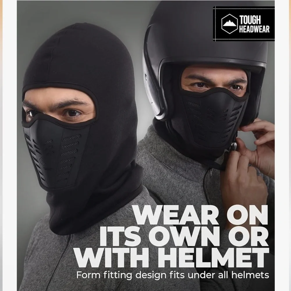 Tough Headwear Heavy Duty Balaclava Ski Mask with Headpiece Motorcycle Face Mask